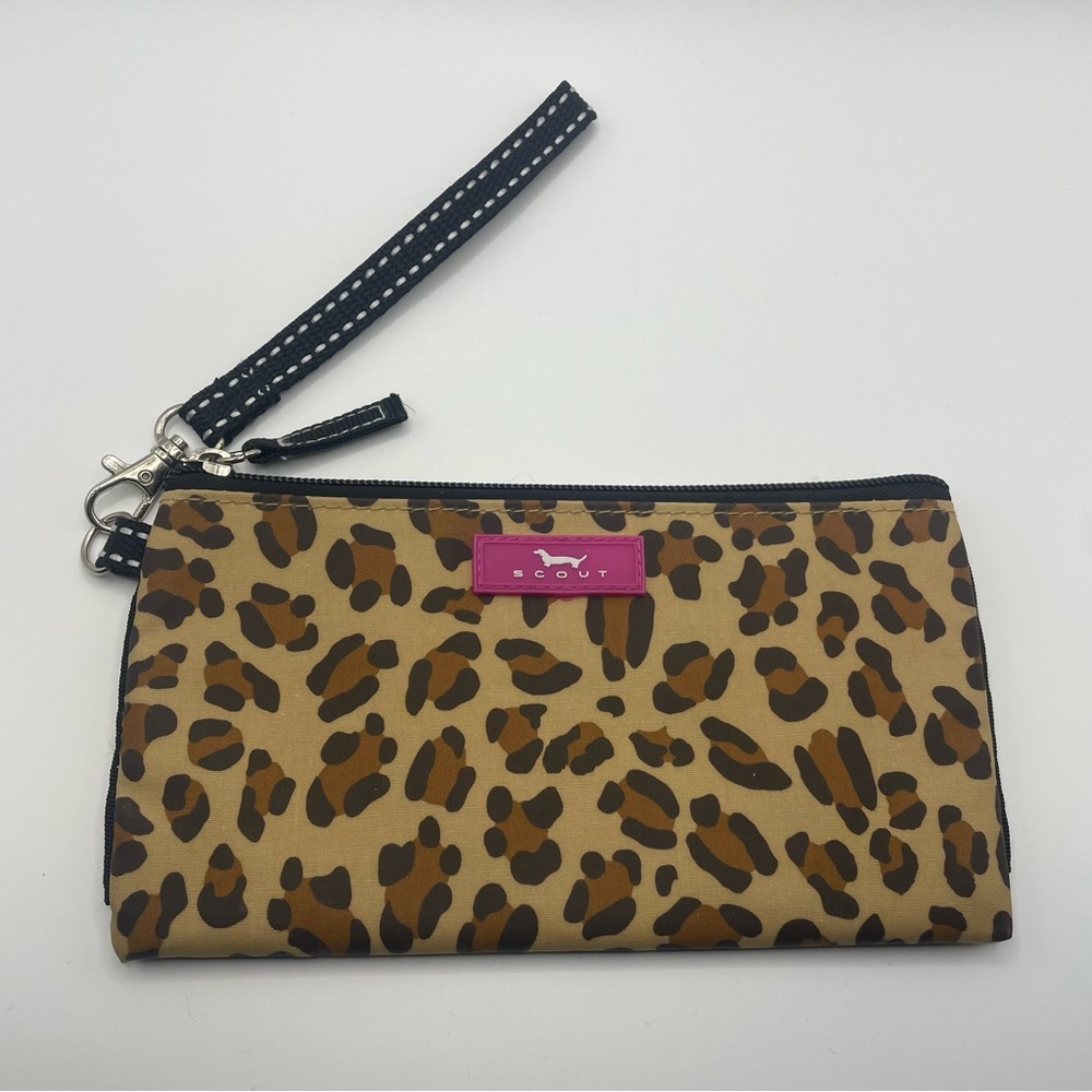 Scout Tan and Brown Animal Leopard Print Kate Wristlet